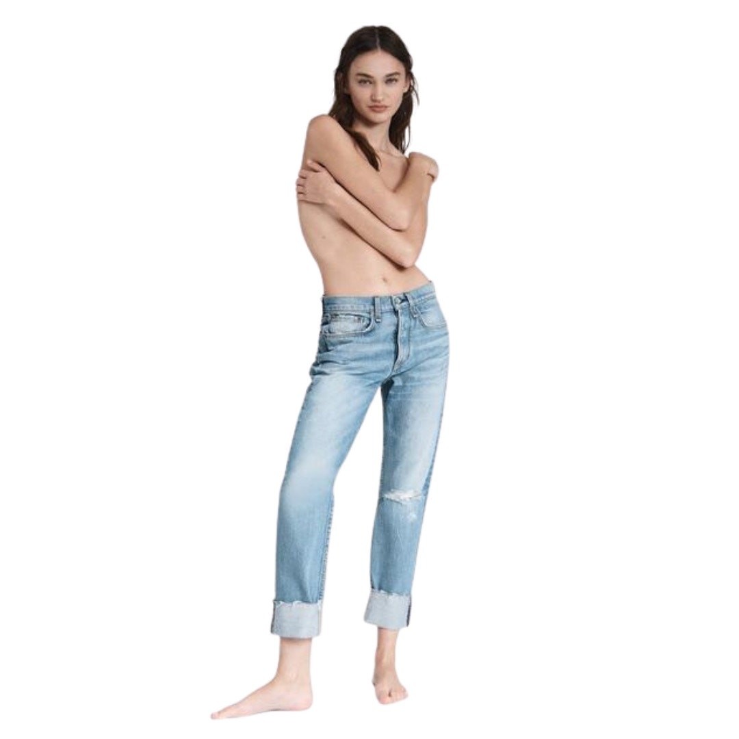Rag & Bone | Rosa Mid-Rise Boyfriend in Jones | Size 23