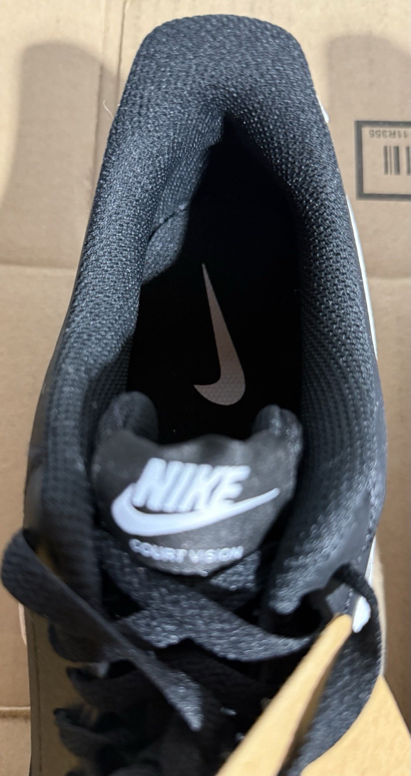 Nike Court Vision Low Black/White Men’s Low Top Leather Sneakers FZ0630-010