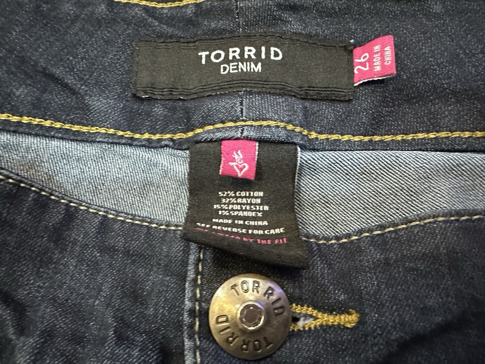 Torrid Denim Women’s Plus Size 26 Dark Blue Jeans 26” Inseam Zipper Ankles Taper