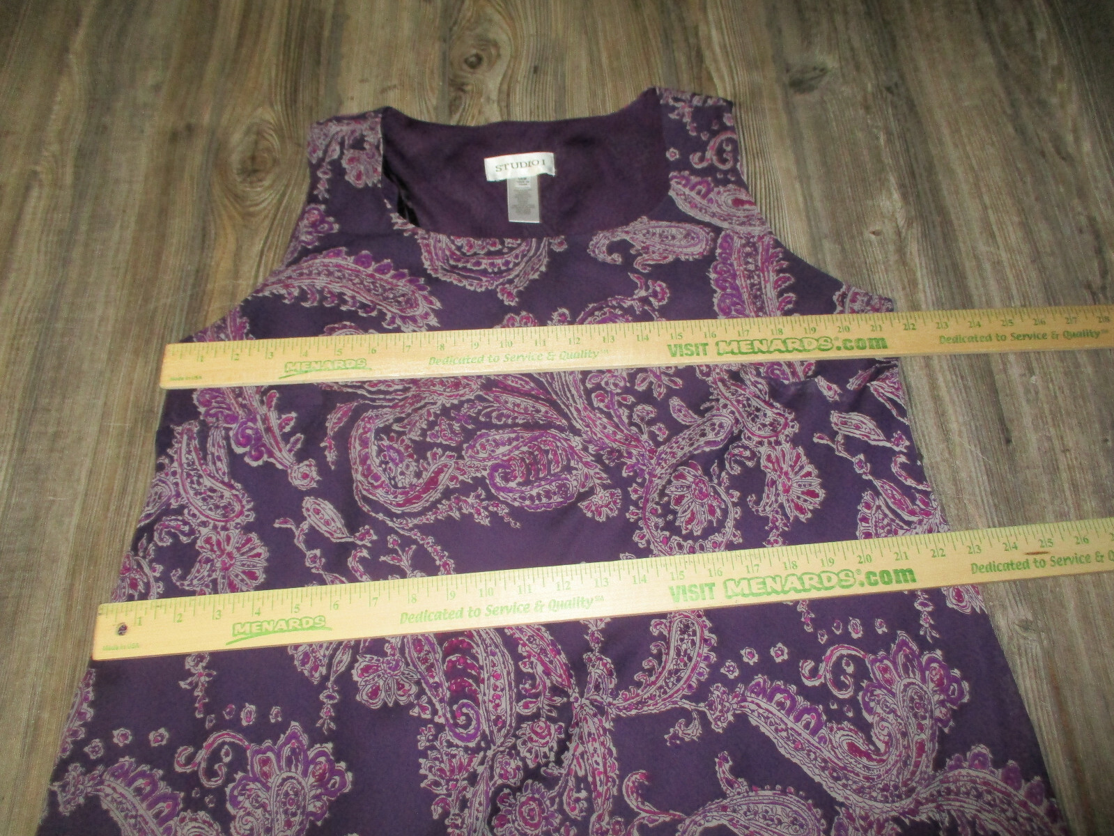 Studio I Womens Plus Sz 14W Sleeveless Maxi Purple Paisley Dress Fairy Grunge
