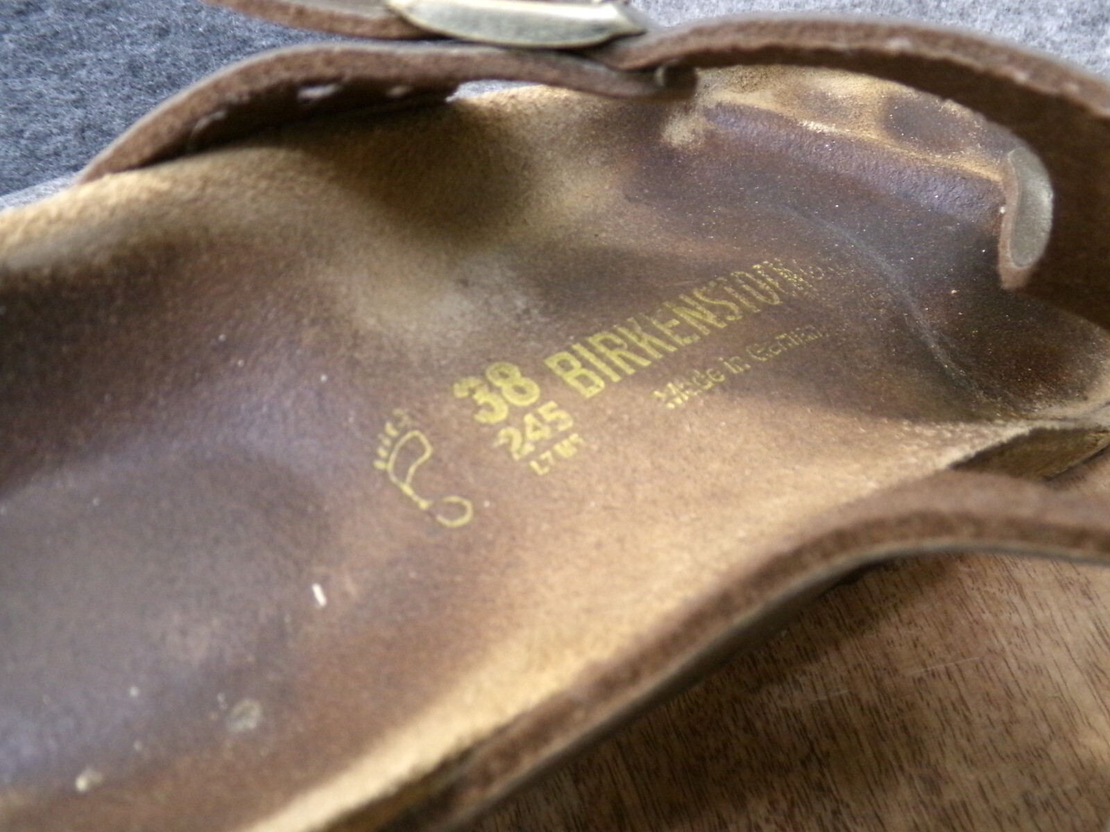 Birkenstock Womens Gizeh Brown Bronze Birko-Flor Thong Sandals Size 38 US 7 Reg.