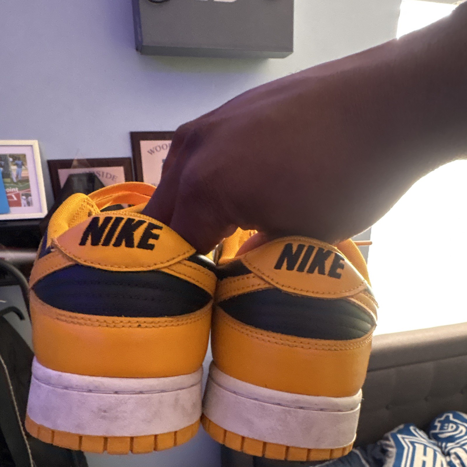 Nike Men’s Dunk Goldenrod Low Top Athletic Sneakers Yellow/Black