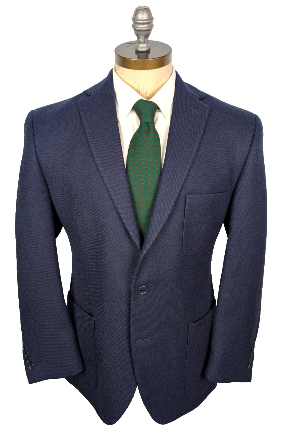 COPPLEY 100% Wool Flannel Blue Patch Pocket Sport Coat Sz 44R Dual Vent