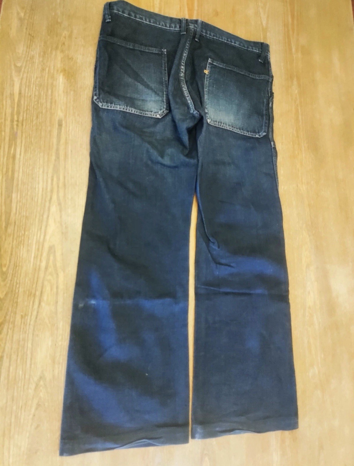 45 rpm denim pants, Indigo dyeing, vintage, Made in Japan, size-33, Hand made