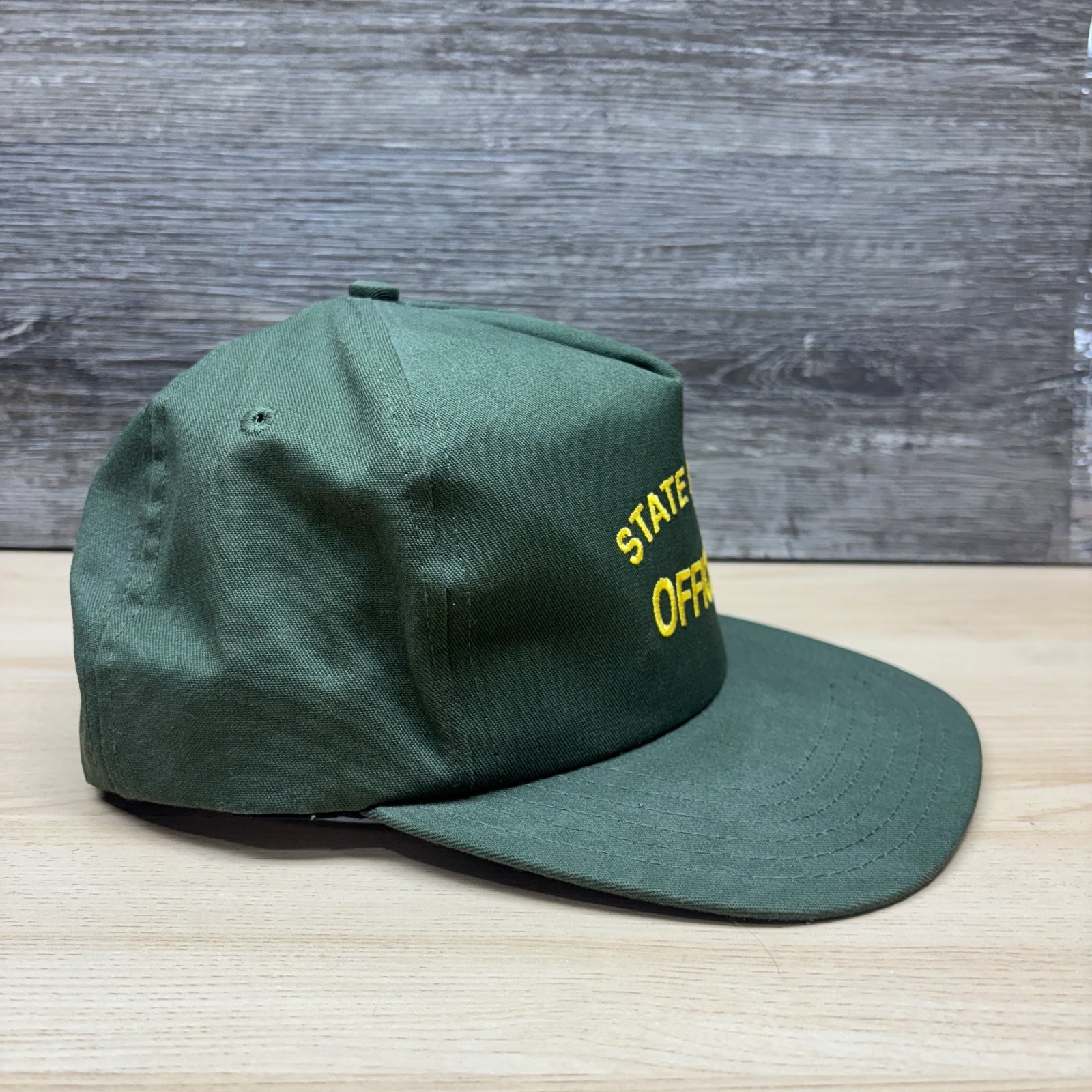 Vintage State Forest Officer Hat Cap Snap Back Green Ranger Forestry Made In USA