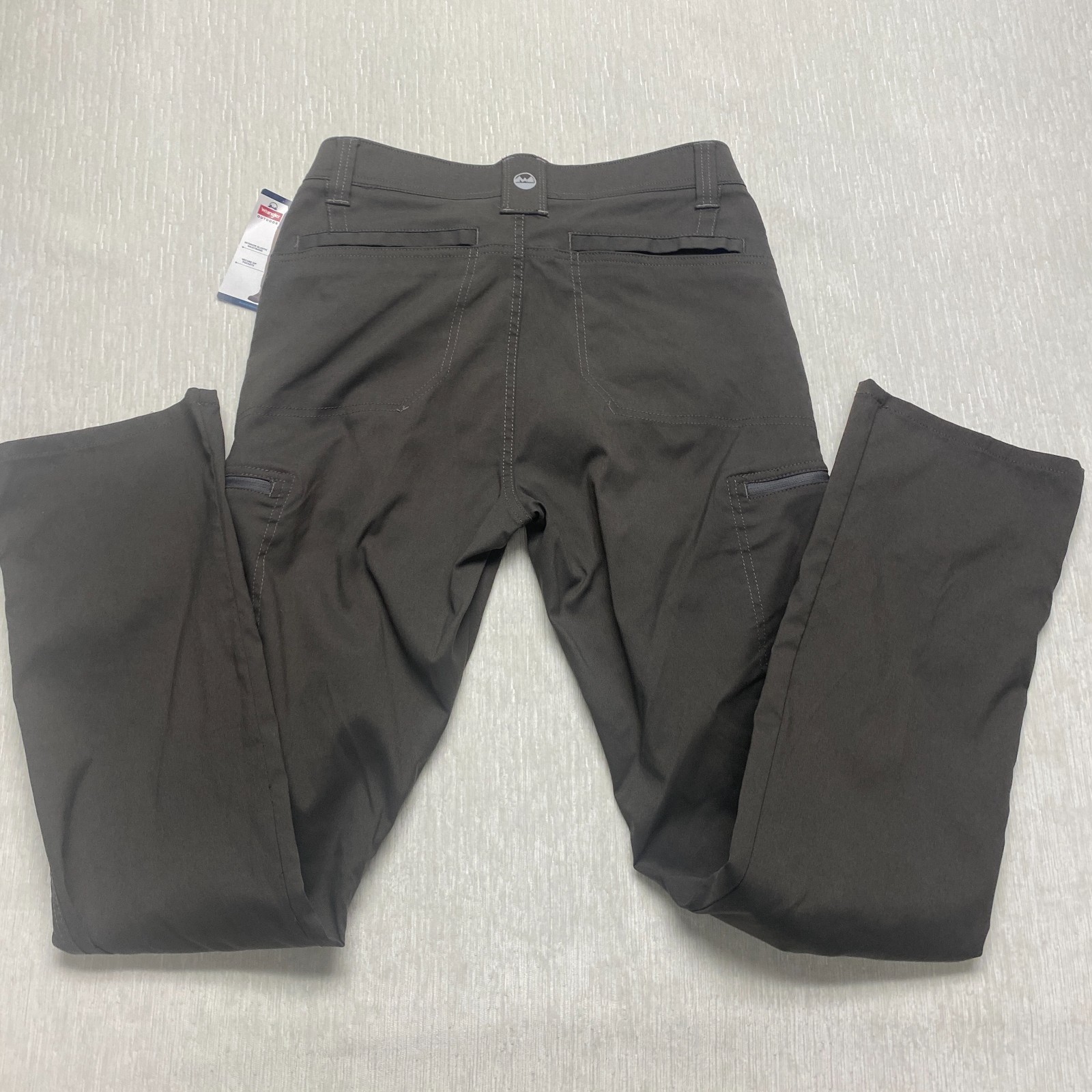 Wrangler All Terrain Cargo Pants Mens 30×32 Gray 2 Way Stretch Straight UPF 50