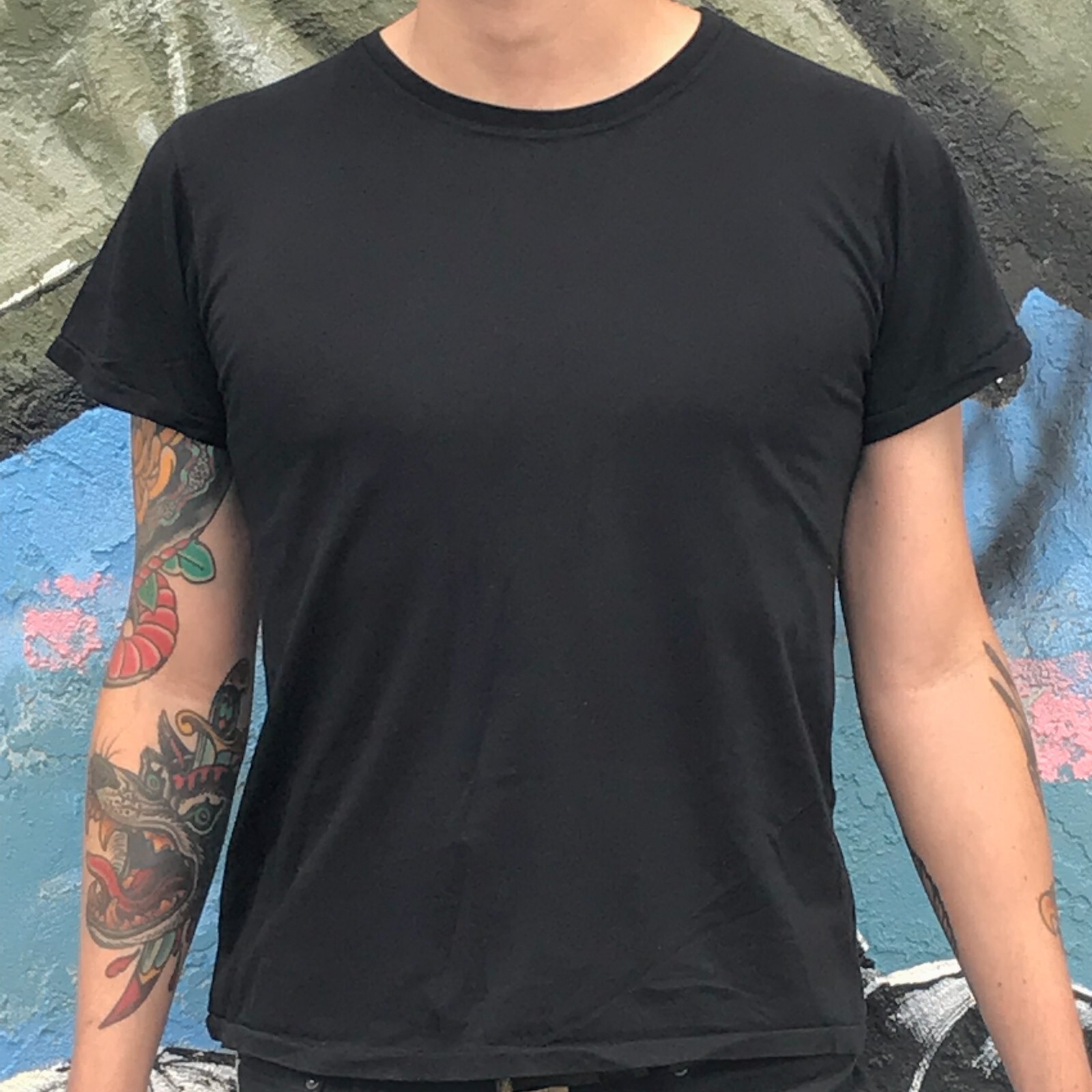 Supima Cotton T-Shirt USA Made – Slim Fit Ultra Lightweight – Black