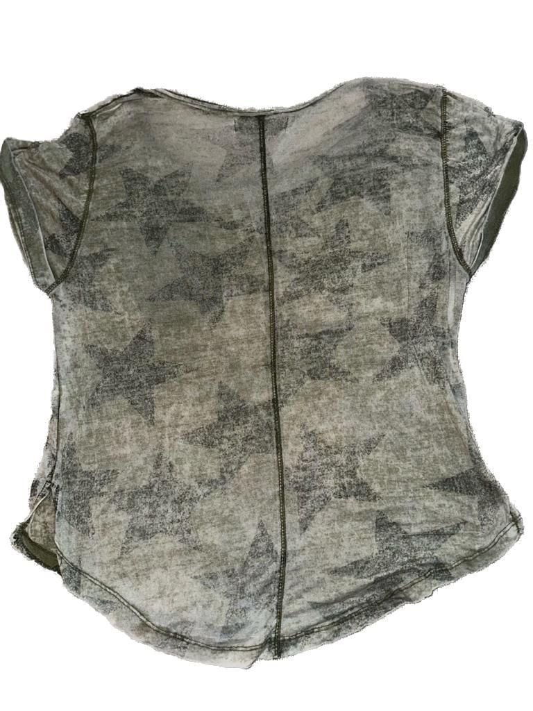 Vintage Havana Burnout Star Print Pocket Tee
