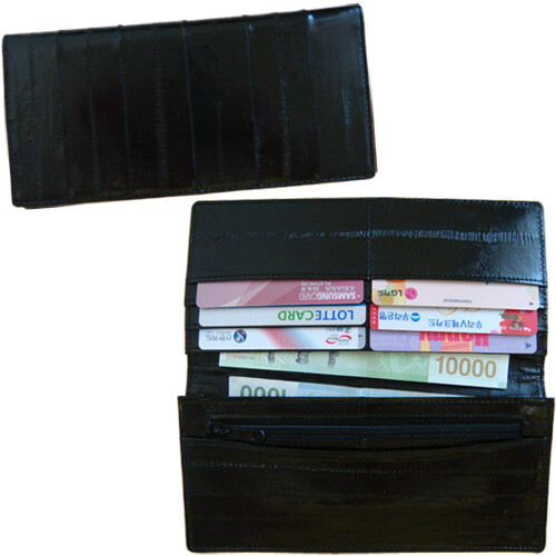 Genuine Eel Skin Wallet Coin Purse Slim Wallet Bifold Purse