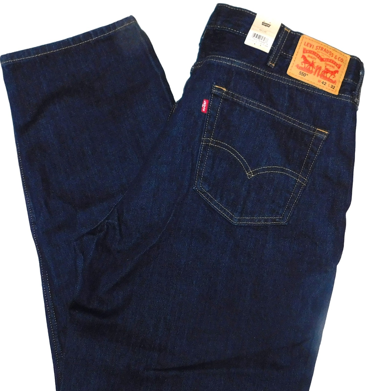 LEVIS 550 Relaxed Fit Jeans Loose Through Thigh Sits at Your Waist Dark Blue