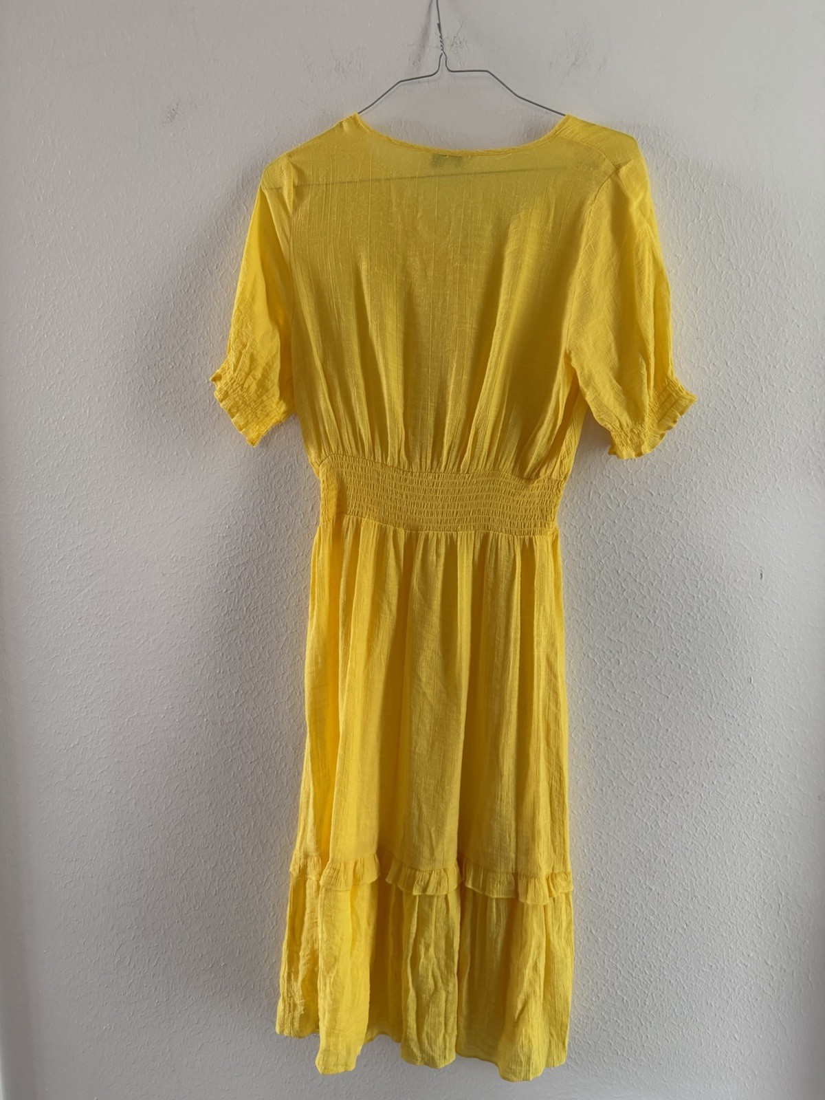 Nanette Lepore dress Womens Caribbean Texture sun Dress Size 10 Yellow no lining