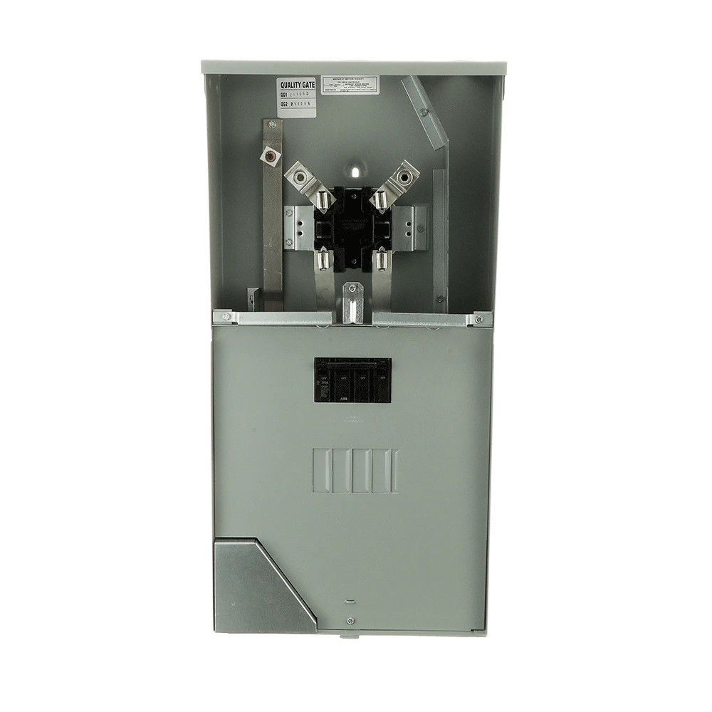 ABB ReliaHome 200 -Amp 4 -Spaces 8 -Circuit Outdoor Main Breaker Meter Com|13600