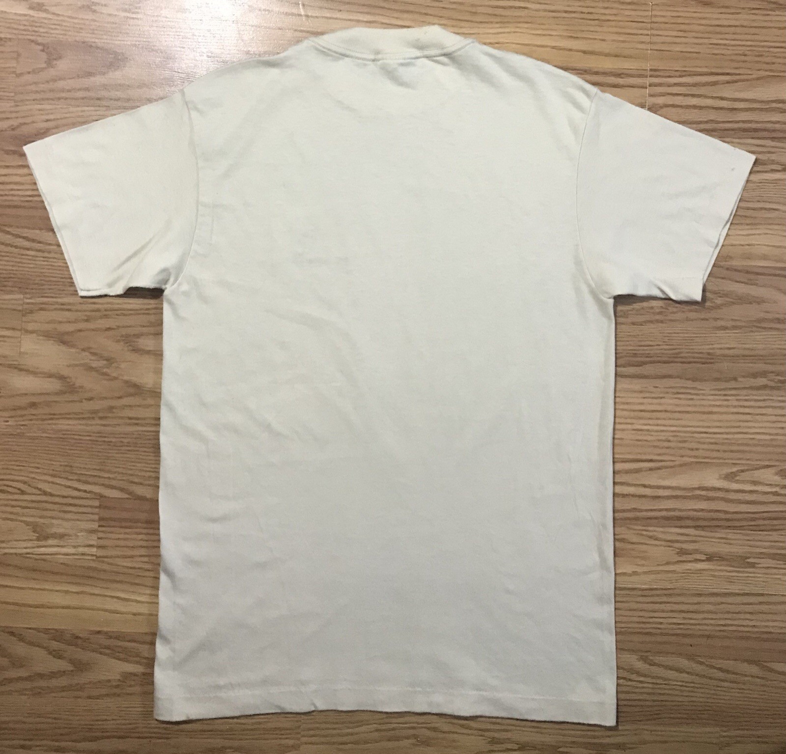 Vintage Ched by Anvil Single Stitch USA L T-Shirt Off White Flatley Company Logo