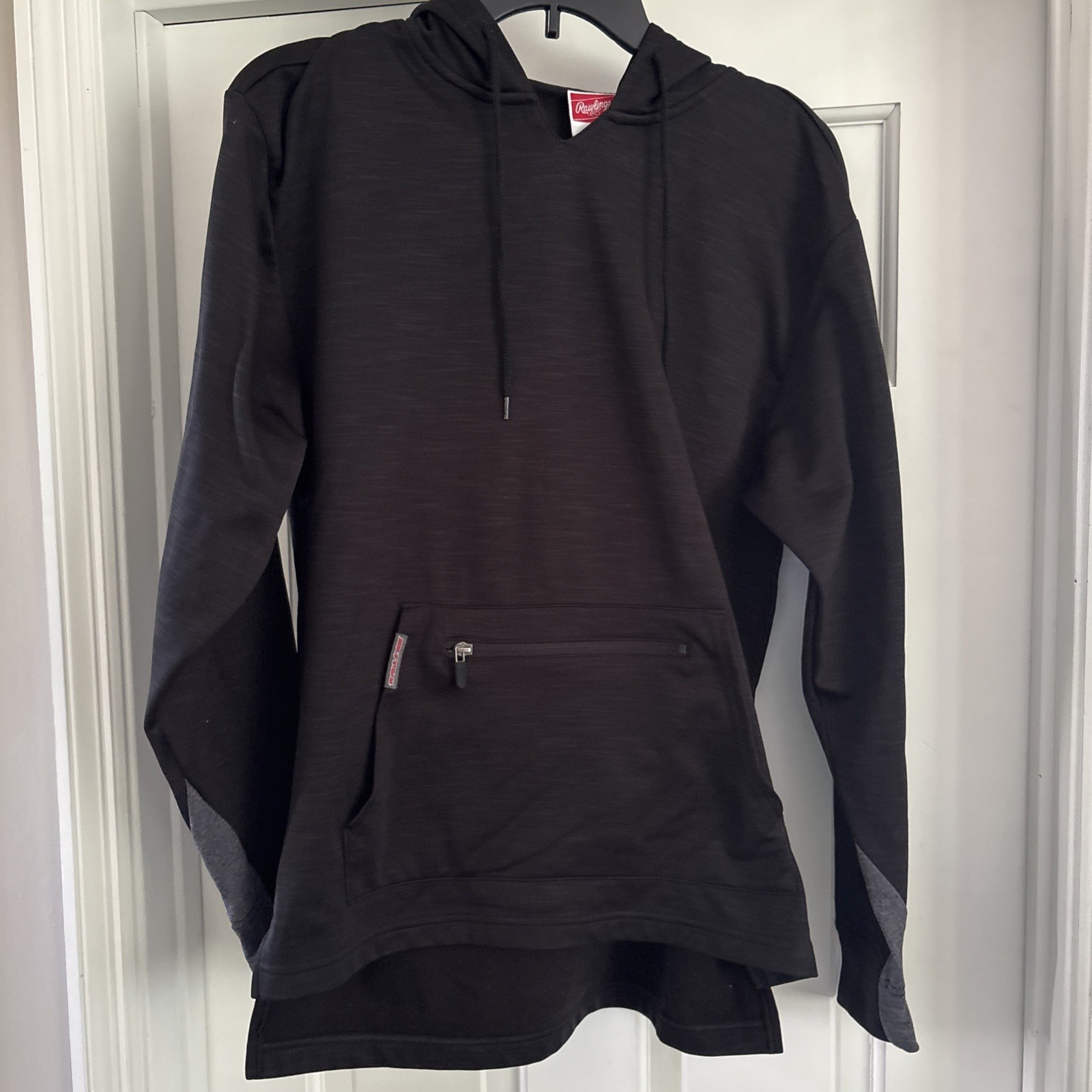 Rawlings Adult Hoodie – Black – Size S – Zippered Pocket