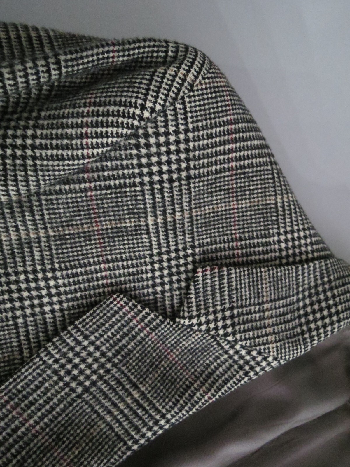 VTG Brooks Brothers EST 100% camel Hair hounds tooth check sport coat 42 L