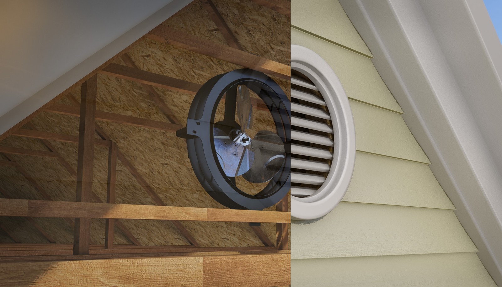 Air Vent 17.875-in dia Solar Gable Vent Fan|5646