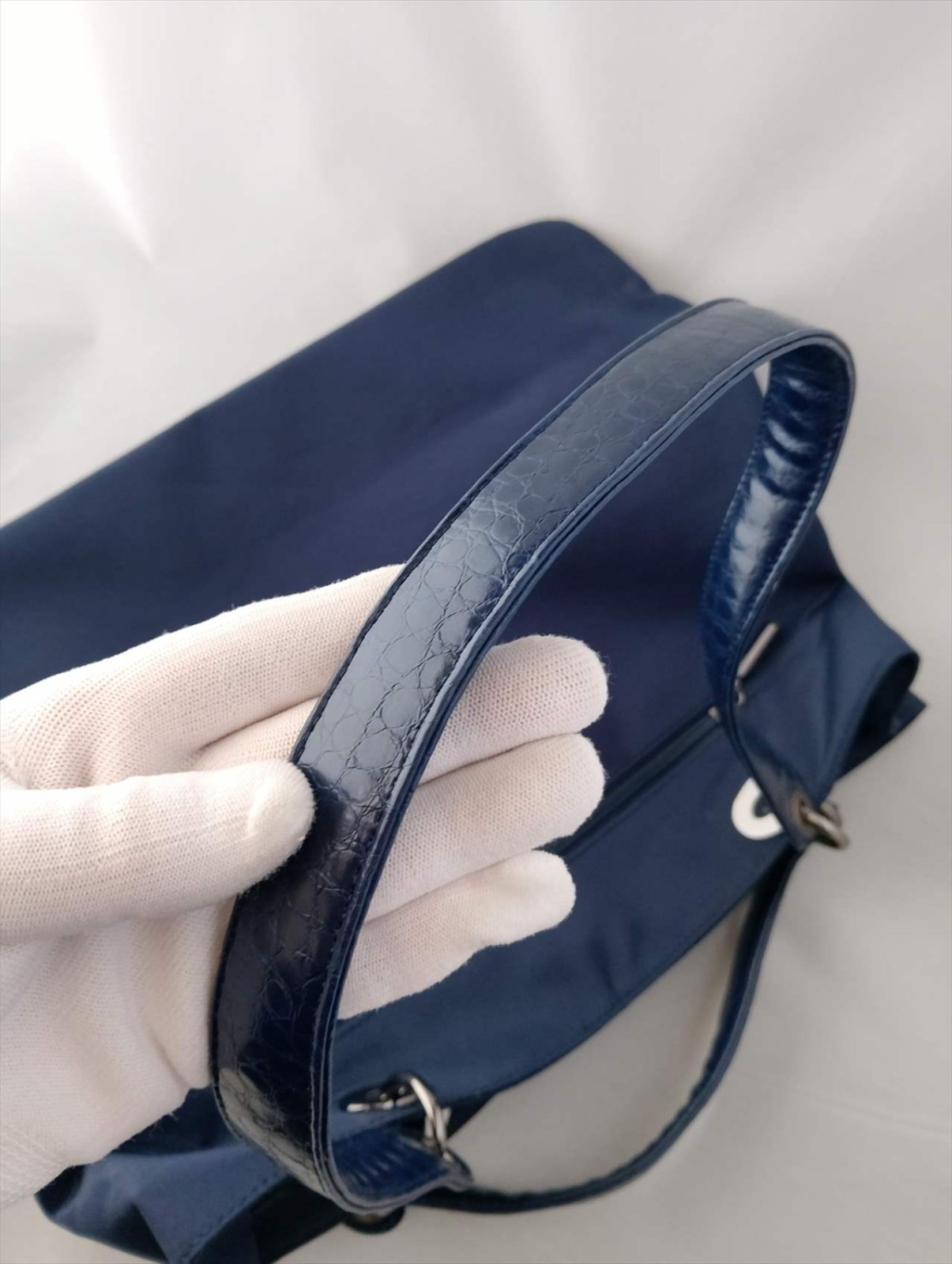 SANT MARIOS Leather Shoulder Bag Blue Size: W:15.7×H: 11.4in. [Unused] Italy