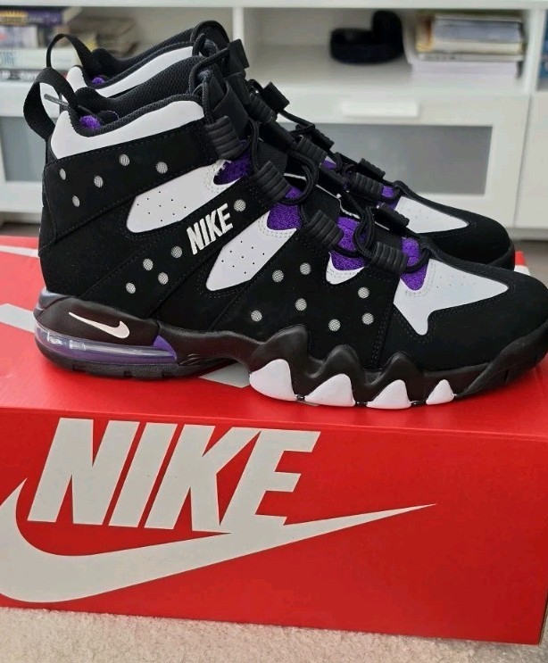 Nike Air Max CB 34 Mid Top Men’s Colorblock Sneakers Black White Purple