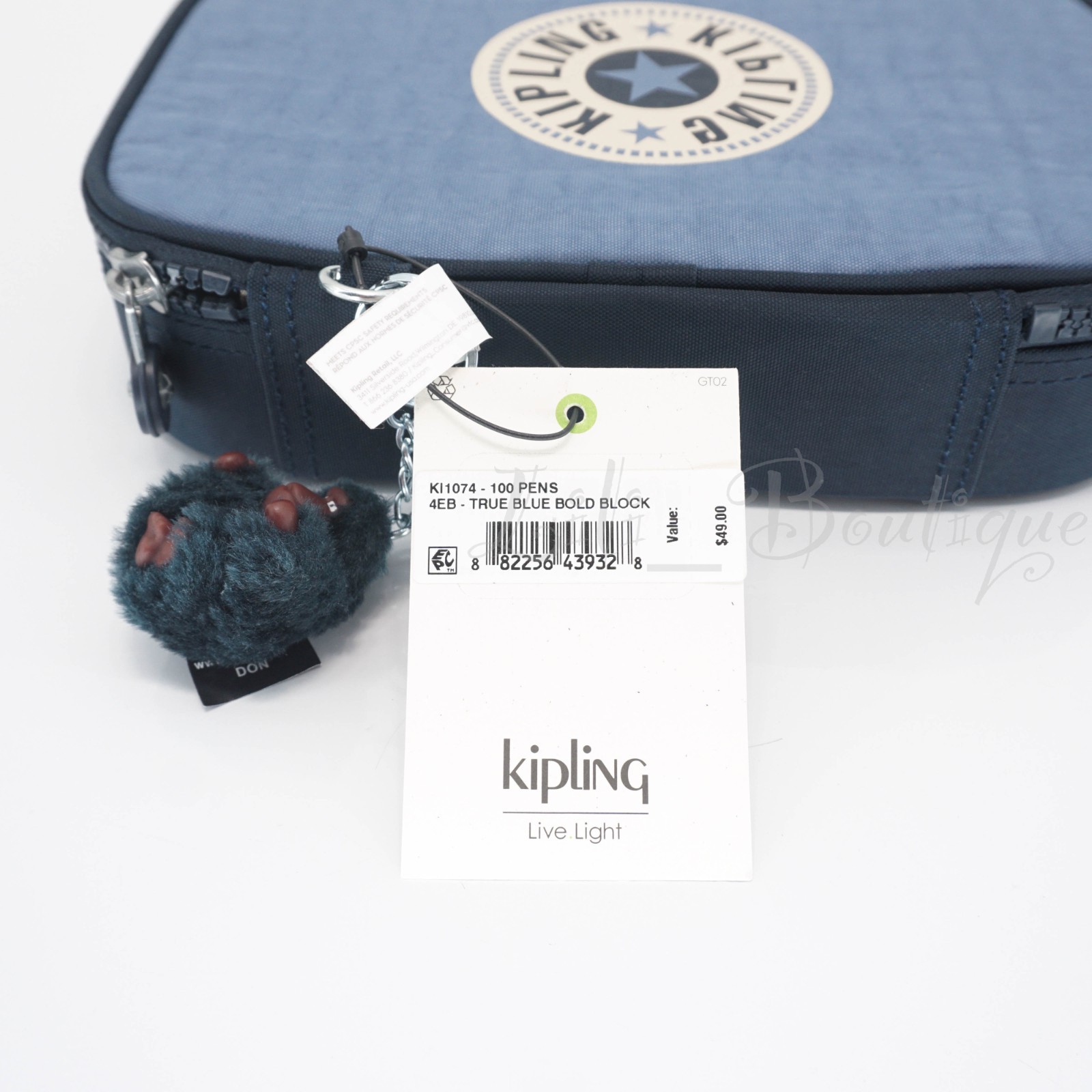 Defect Kipling KI1074 100 Pens Pencil Accessory Case Polyamide True Blue Bold 49