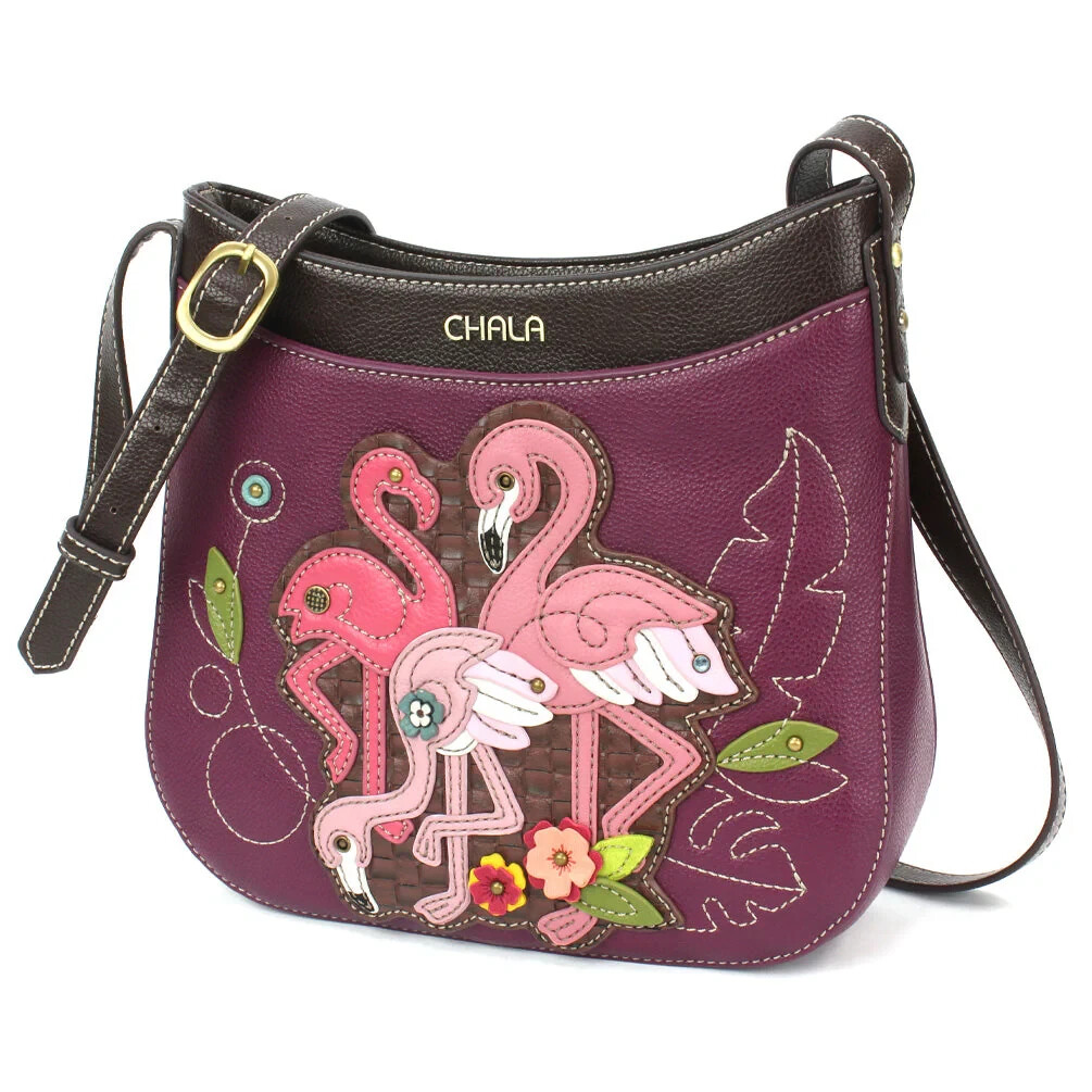 Chala FLAMINGO GROUP Crescent Crossbody (Purple) NWT