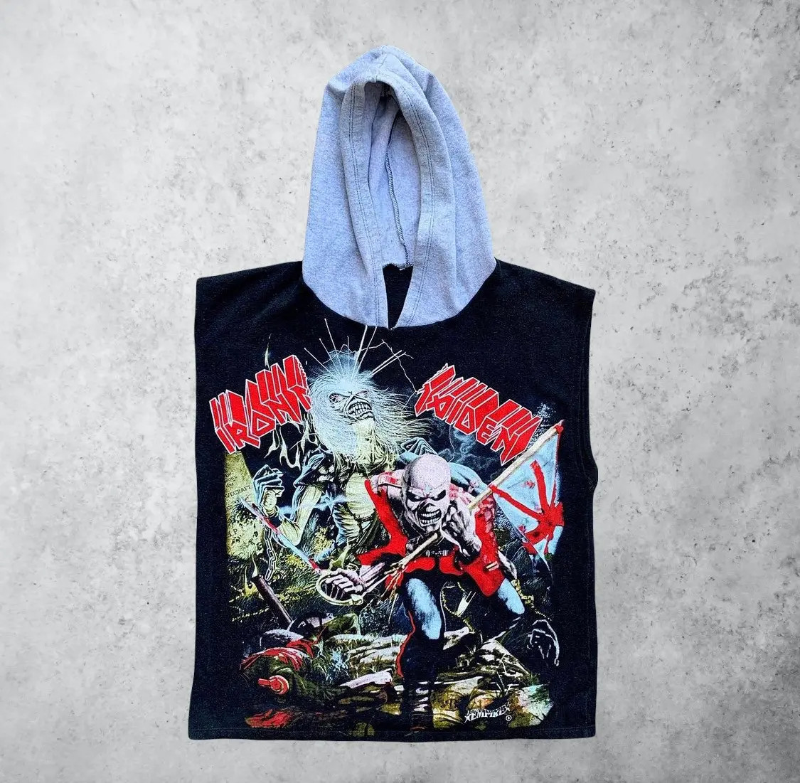 Vintage Iron Maiden Empire Sleeveless Hoodie 90s Medium-Large size