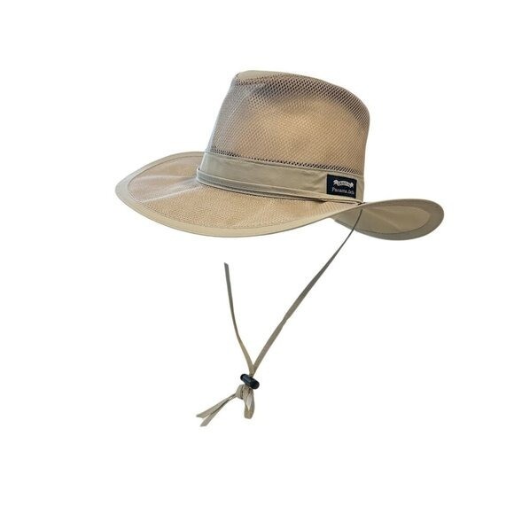 Panama Jack Mesh Seven Seas Safari Original Hat Khaki Light Green Fossil Size XL