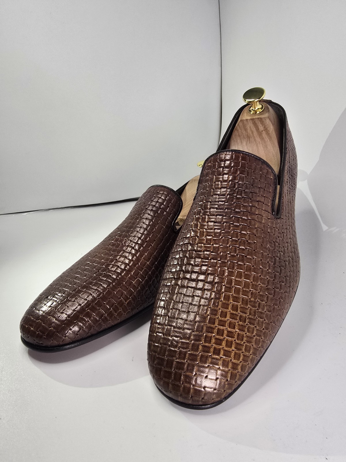 Brown Leather Loafer Pollini -39/40/41/42/43/44/45/46 New – Made in Italy
