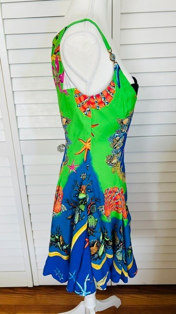 VERSACE 2021 Runway Tresor de la Mer Starfish Dress Viscose Cellulose IT42 M