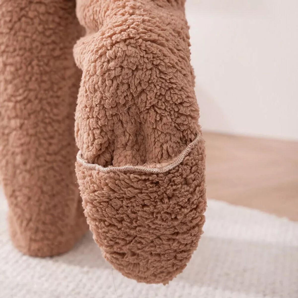 Legs Socks Over Knee High Fuzzy Plush Slipper Stockings Furry Long Leg Warmers