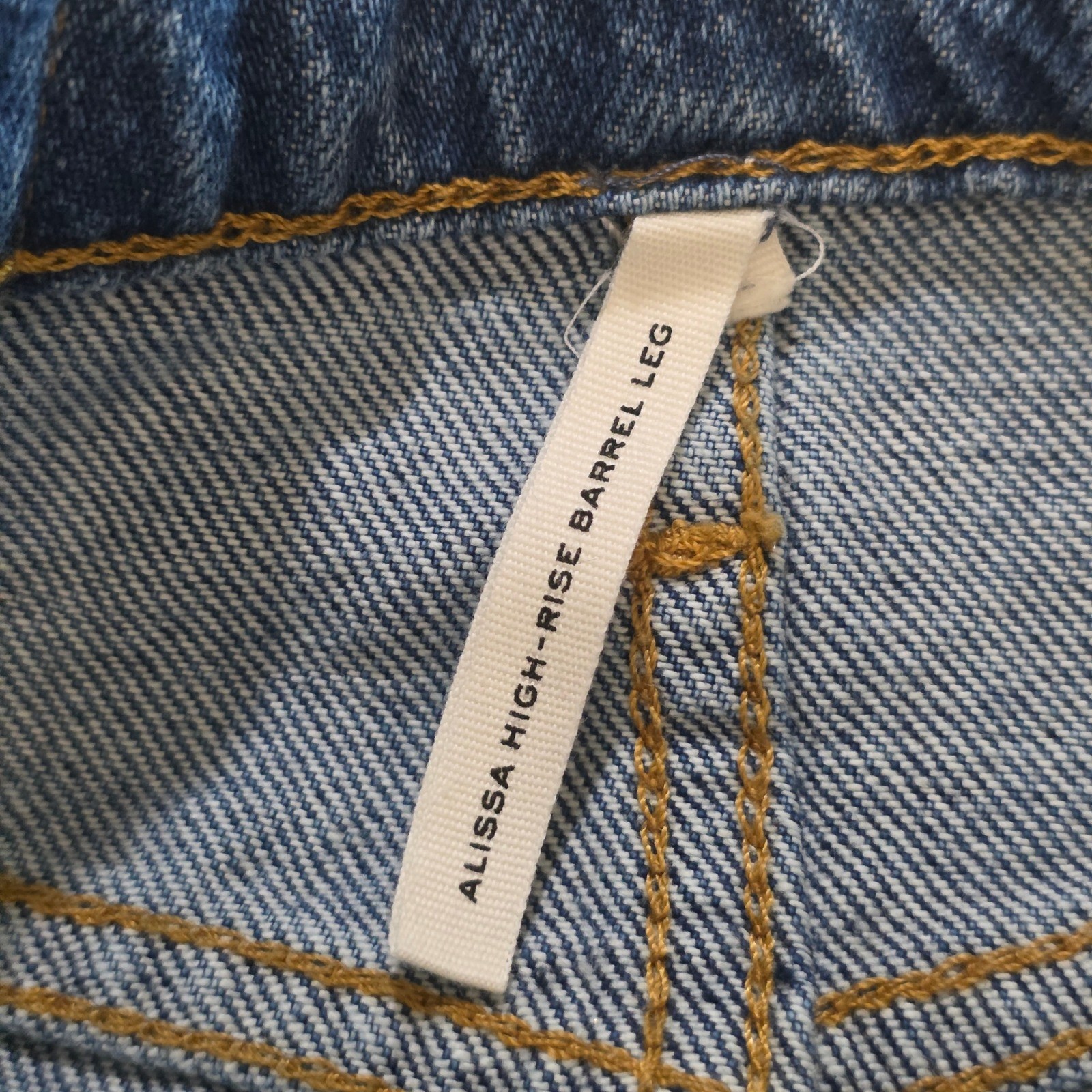 Rag & Bone Alissa High Rise Barrel Leg Jeans Women 23 Blue Laguna Button Fly NWT