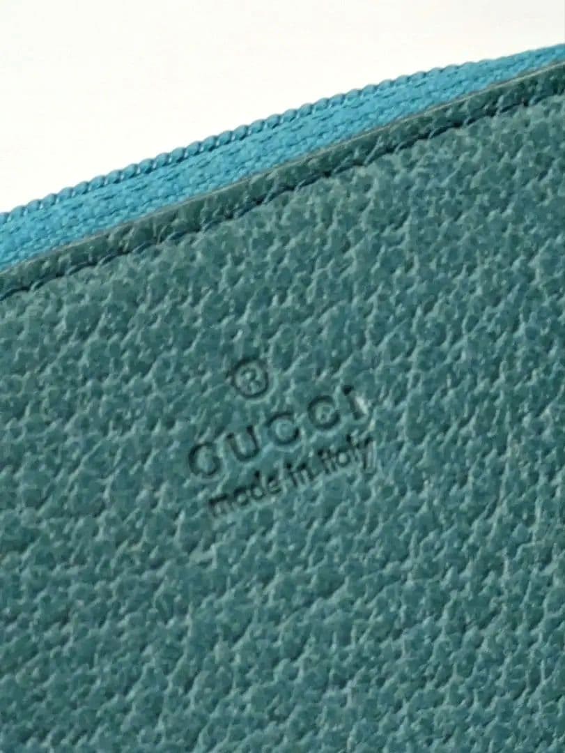 GUCCI Coin Case Coin Purse Emerald Green Teal Blue Green