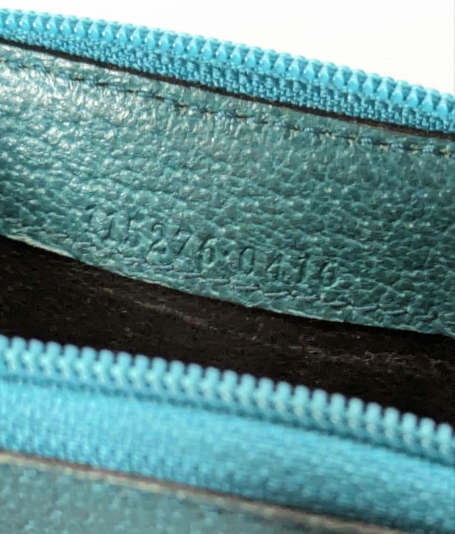 GUCCI Coin Case Coin Purse Emerald Green Teal Blue Green
