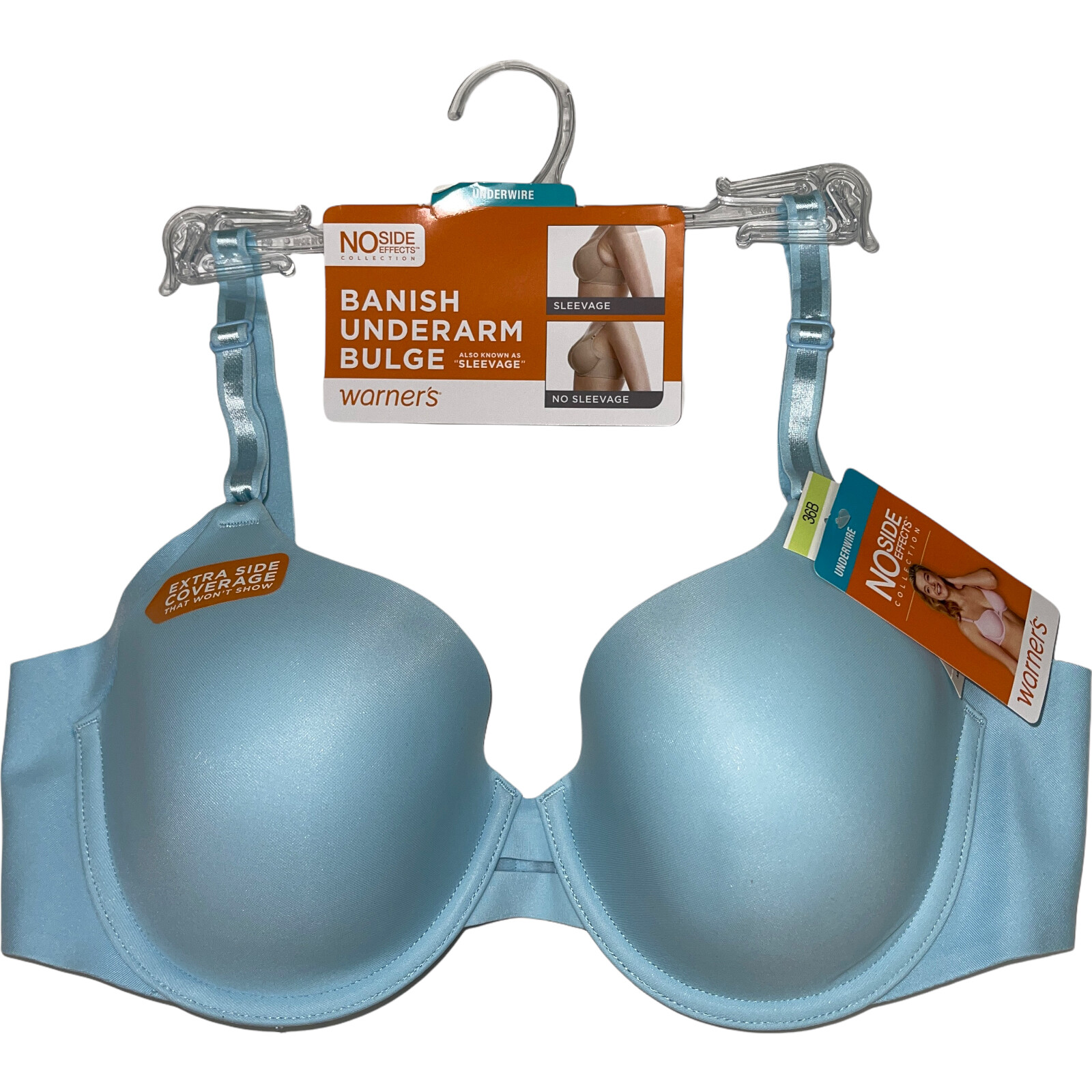 Warner’s Bra Underwire Full Coverage Side Smoothing Support No Side Effects 1356