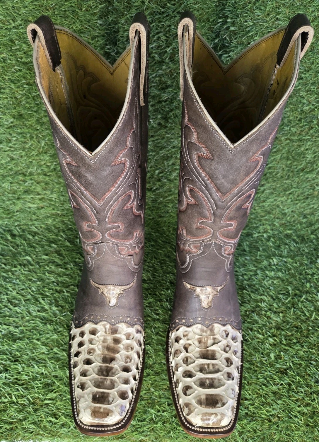 Mens New 100% Original Python Rodeo Toe Cowboy Boots All Sizes Available