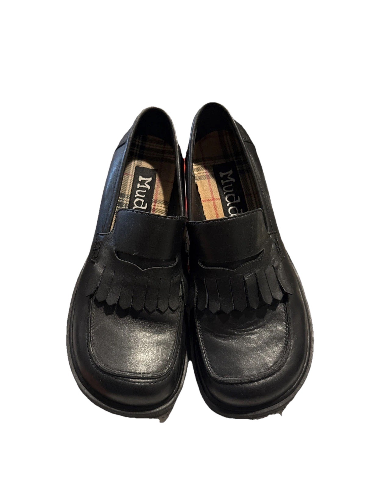 Mudd Brown Chunky Heeled Platform Loafers Vintage 90s Y2K Size 7 Women