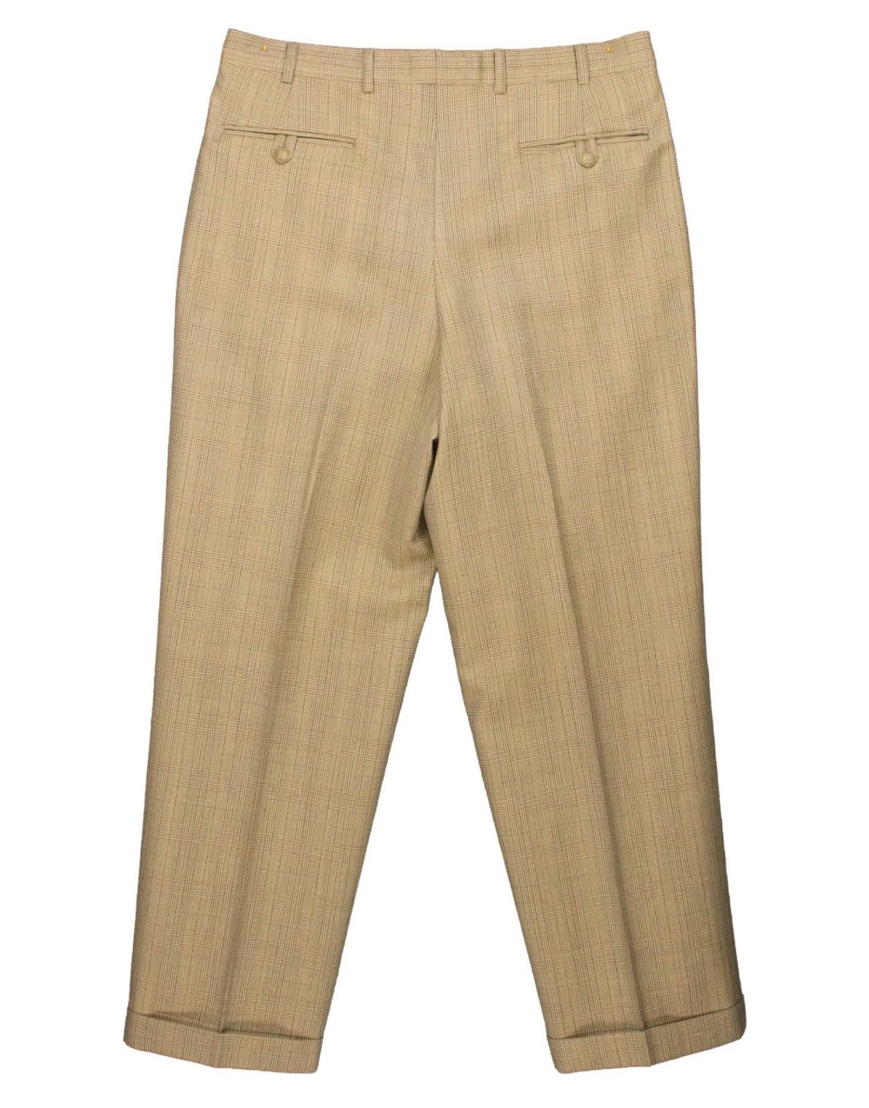 Hickey Freeman Made Italy Glen Plaid Dress Pants Slacks 34 x 30 Wool Lightweight