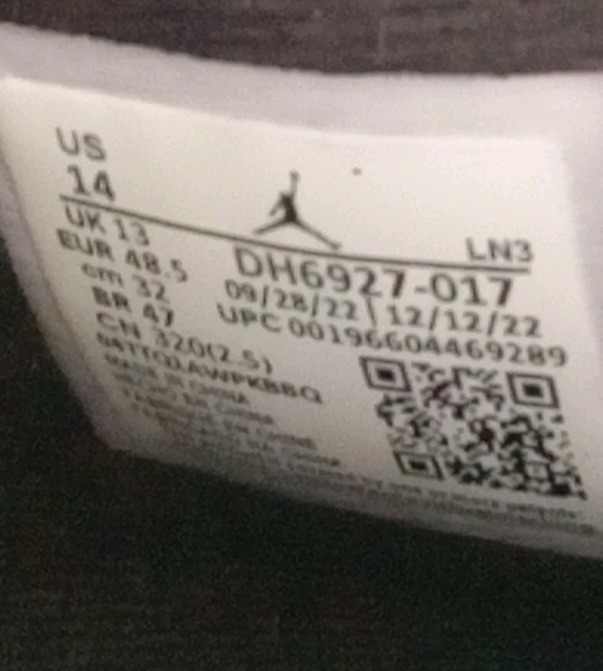 Jordan 4 Retro Thunder Men’s Size 14 Black And Yellow DH6927-017