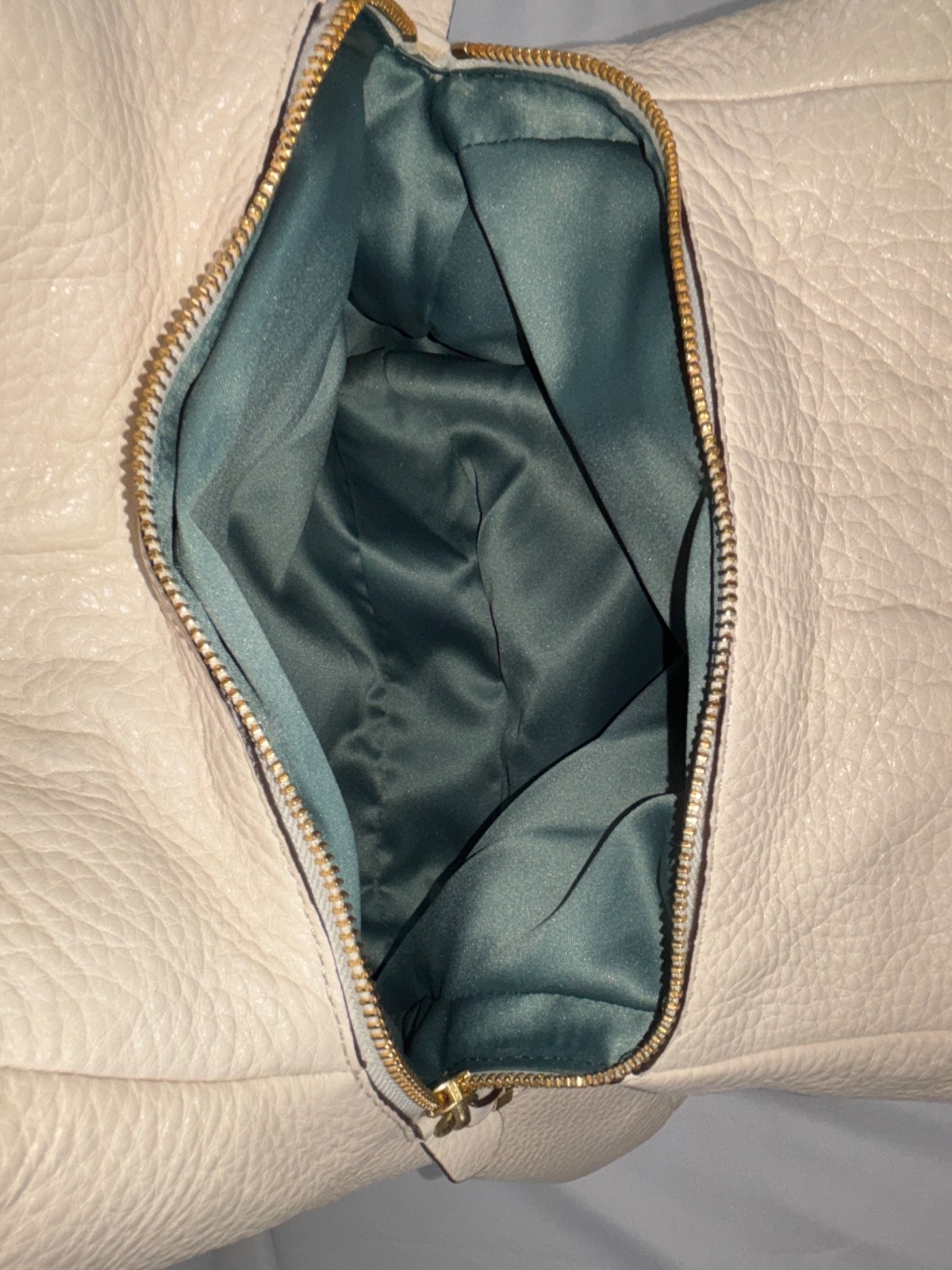 COACH Madison Phoebe 24621 Taupe Pebbled Leather Shoulder Bag