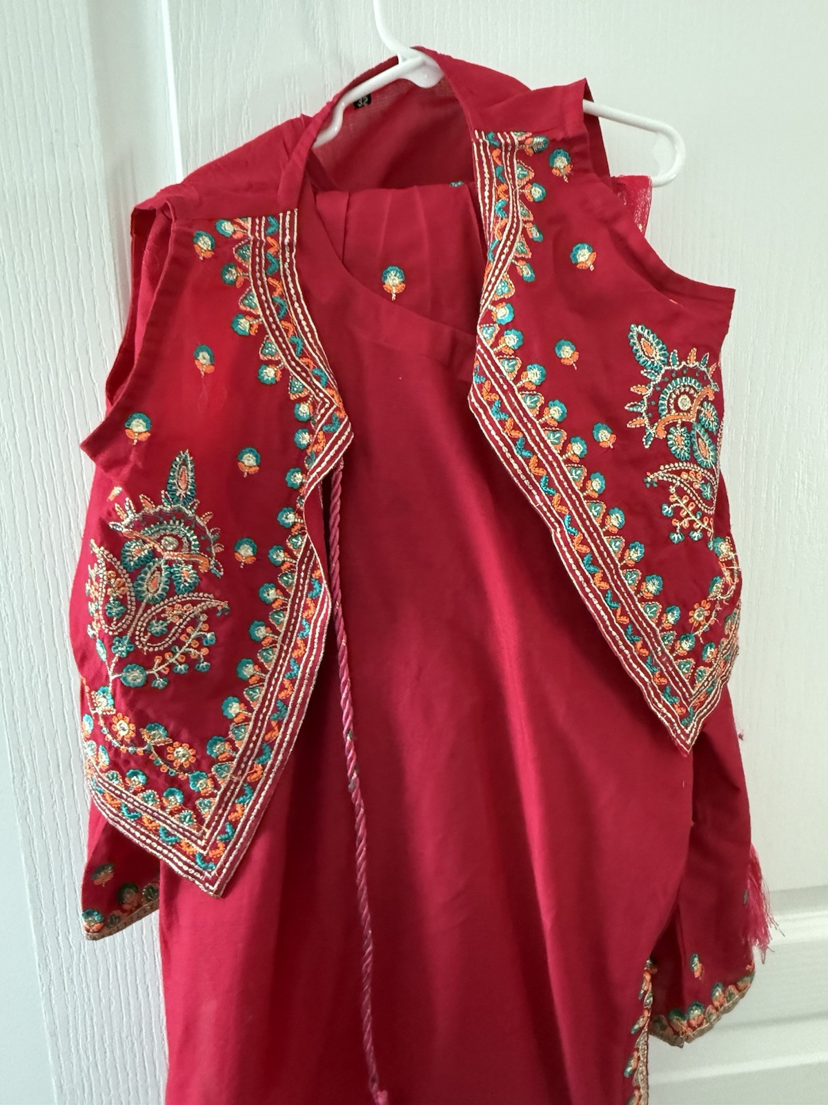 Pakistani Girls Kids Kameez Shalwar With Koti Vest 3 Pc Size 32 8/9 Years Dewali