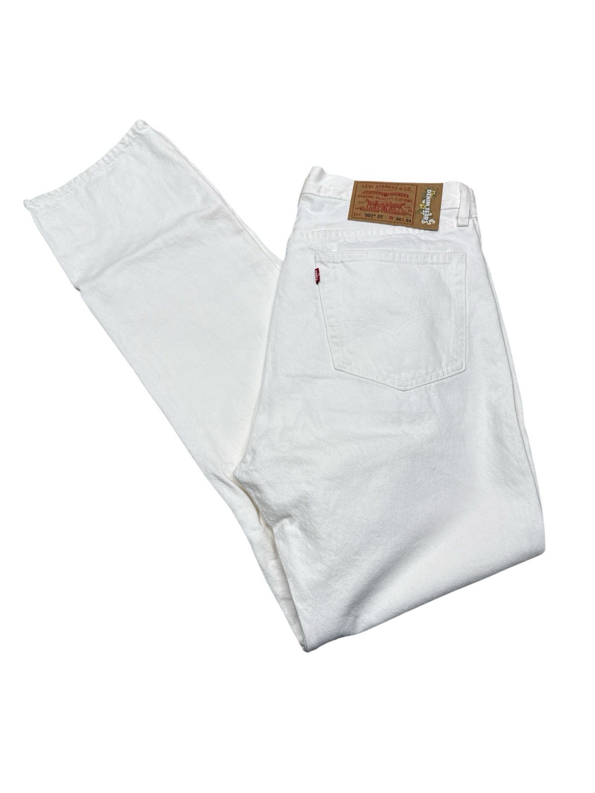 Denim Tears x Levis 501 Jeans Button Fly Off White 36×34 Big E NWOT DT501 XX