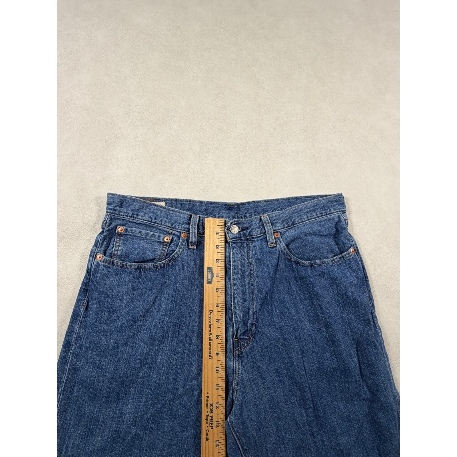Levis Premium Big E 568 Loose Straight Jeans Mens W34 L32 Denim Relaxed Fit