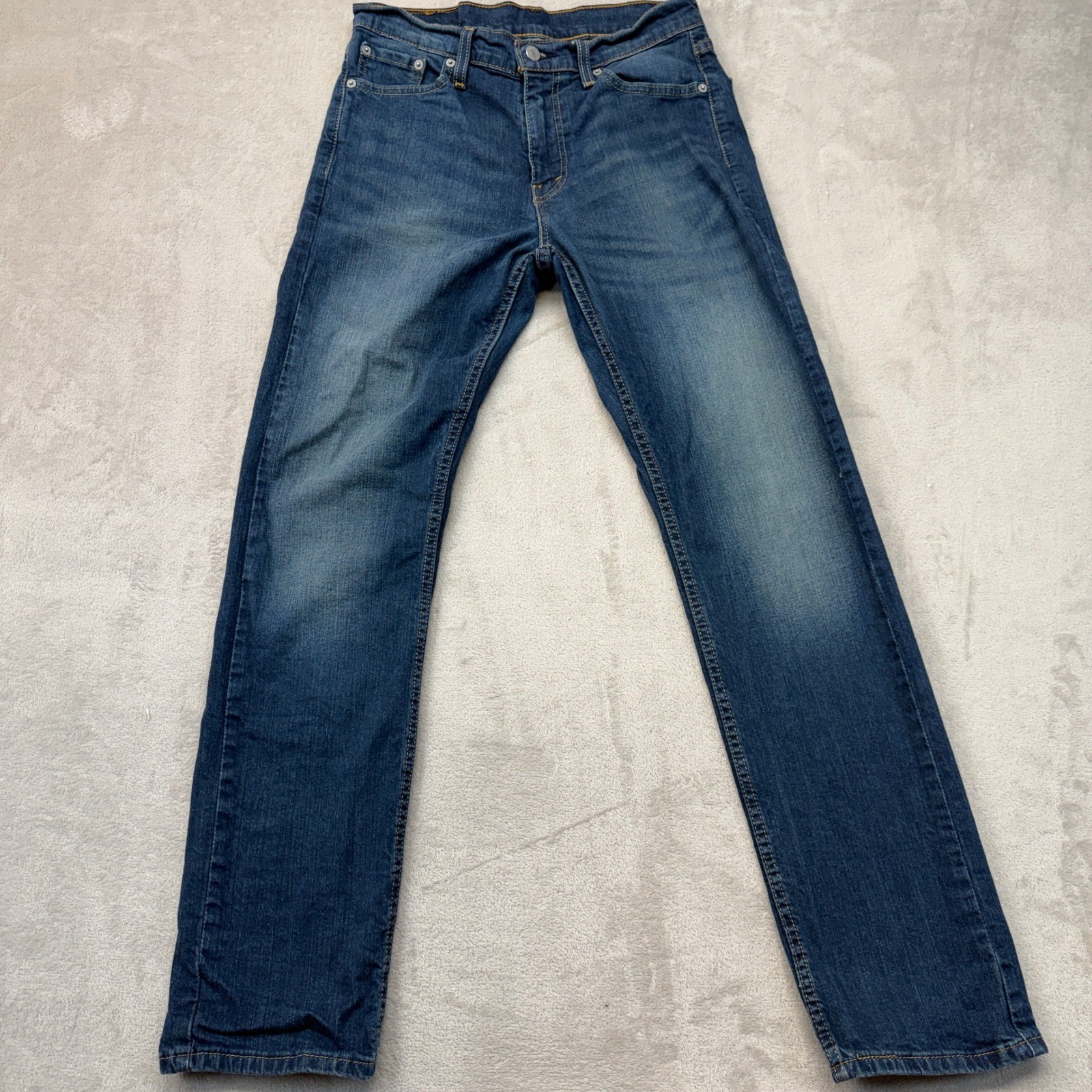 Levi’s 513 Jeans Men’s 30×32 Slim Straight Blue Medium Wash Stretch Dark Denim