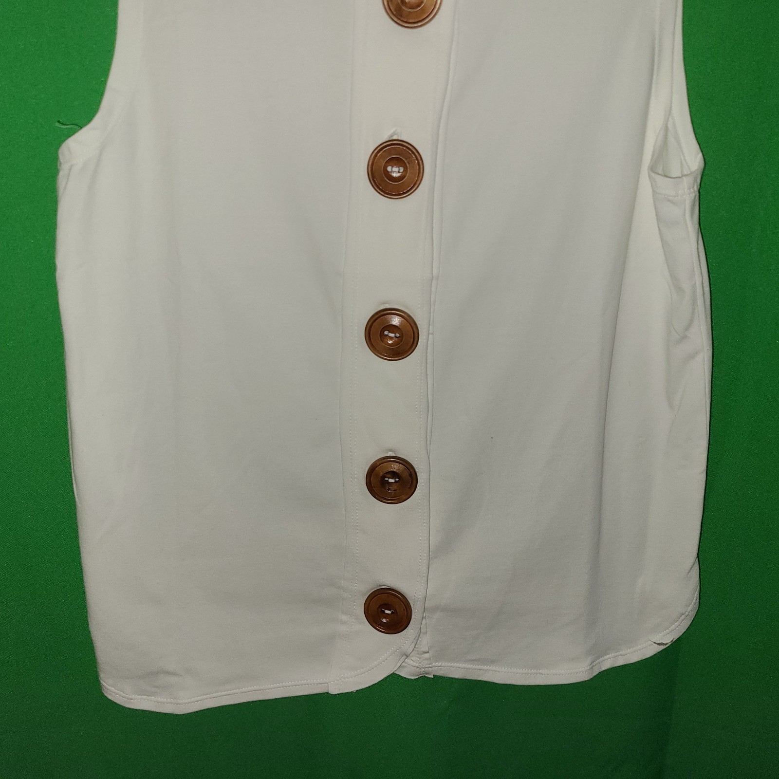 1925) NWOT NEON BUDDHA x-small white tee cotton top vest sleeveless new