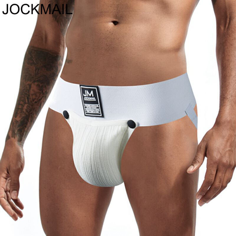 Mens Sexy Underwear Jockstrap Cotton Pouch Enhancing Low Waist Thong Underpants~
