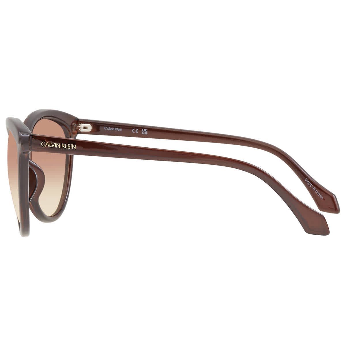Calvin Klein Brown Gradient Cat Eye Ladies Sunglasses CK19534S 210 58