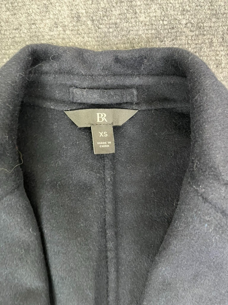 Banana Republic Mens Blazer Navy Blue Wool Blend One-Button Unconstructed XS