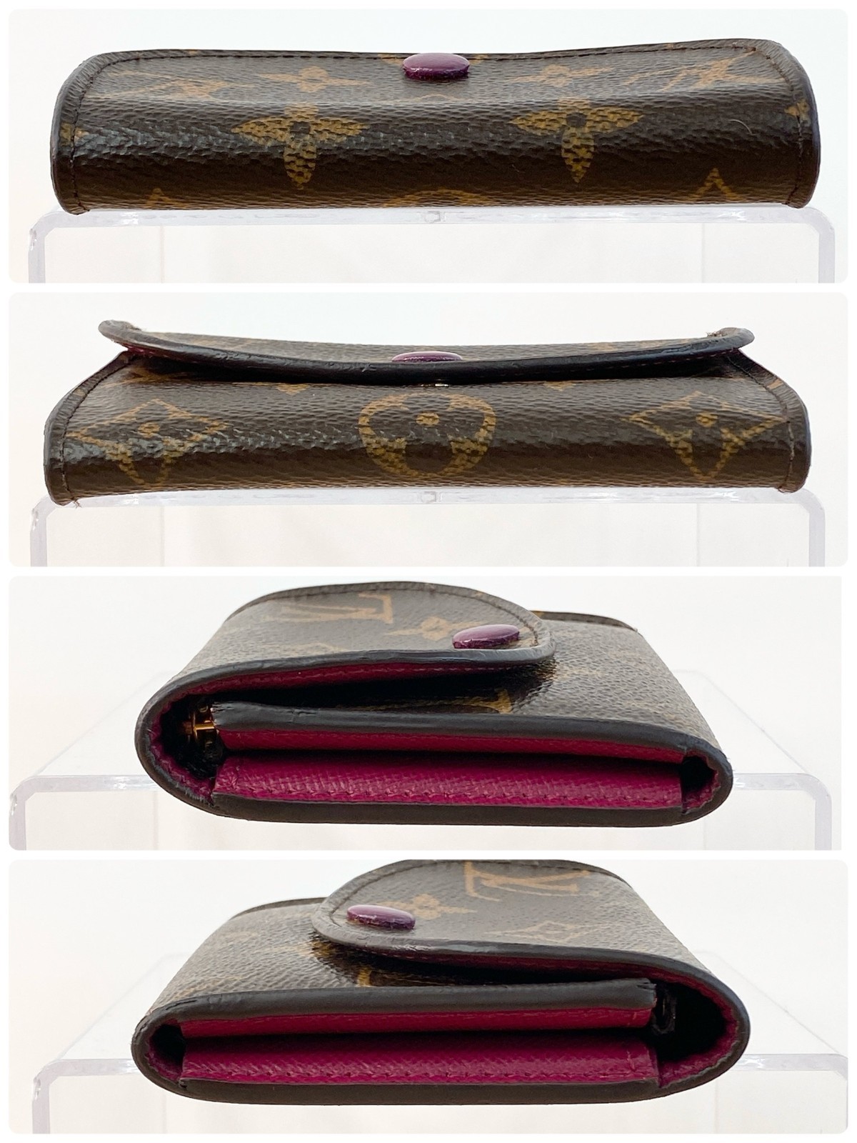 Louis Vuitton Monogram Rosalie Coin Purse Card Case Bordeaux M41939