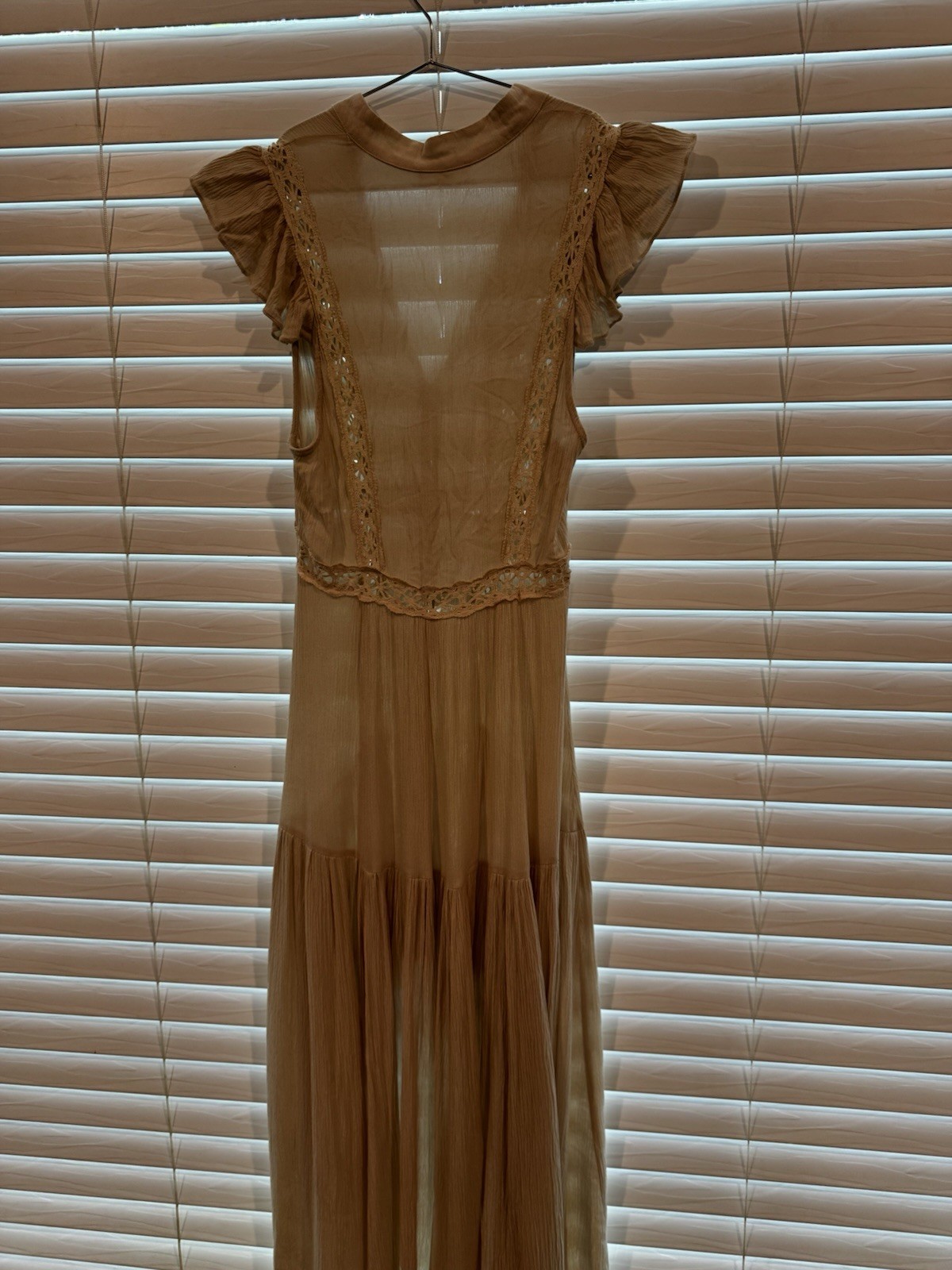 Womens Coverup Maxi Top Dress Layer S Crochet Sheer Bohemian Hippie Festival