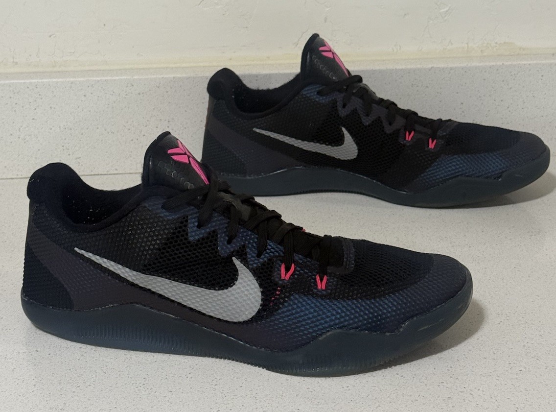 NIKE KOBE XI low Invisibility cloak basketball sneakers gray/pink men’s size 14