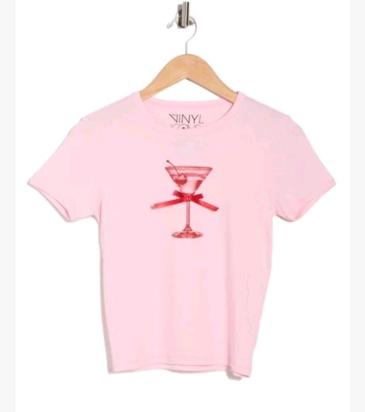 Women’s Print Martini Logo T-shirt Size M